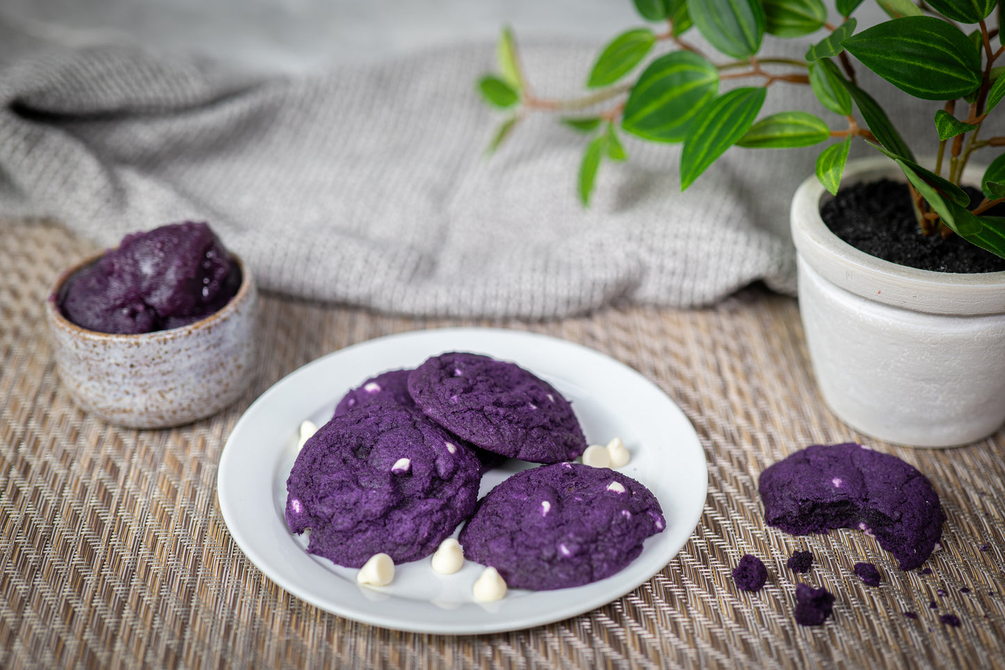 Ube White Chocolate Chip Cookie