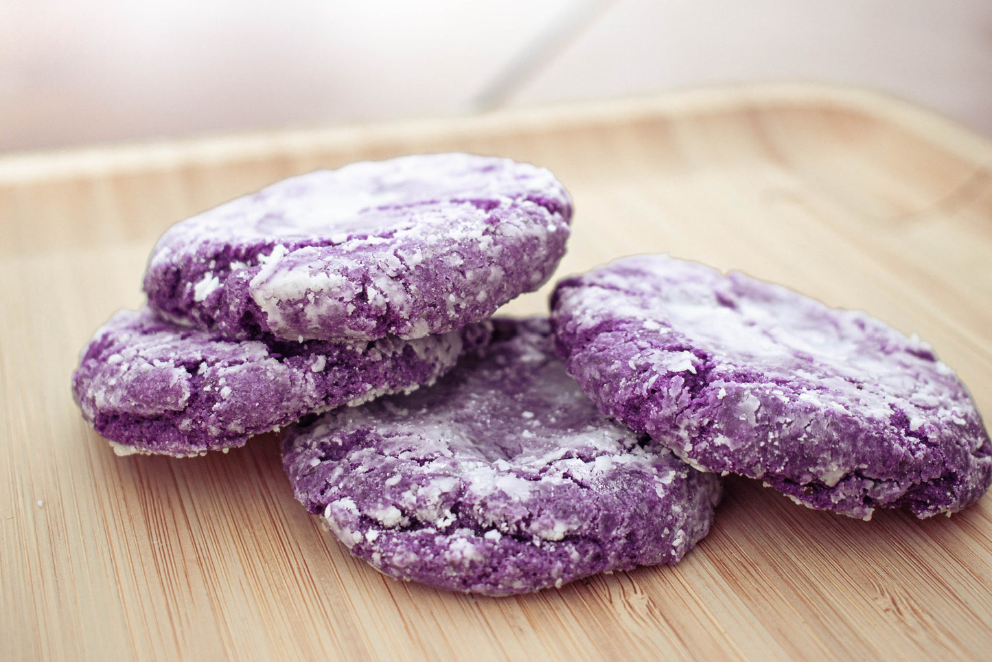 Vegan Ube Crinkle Cookie