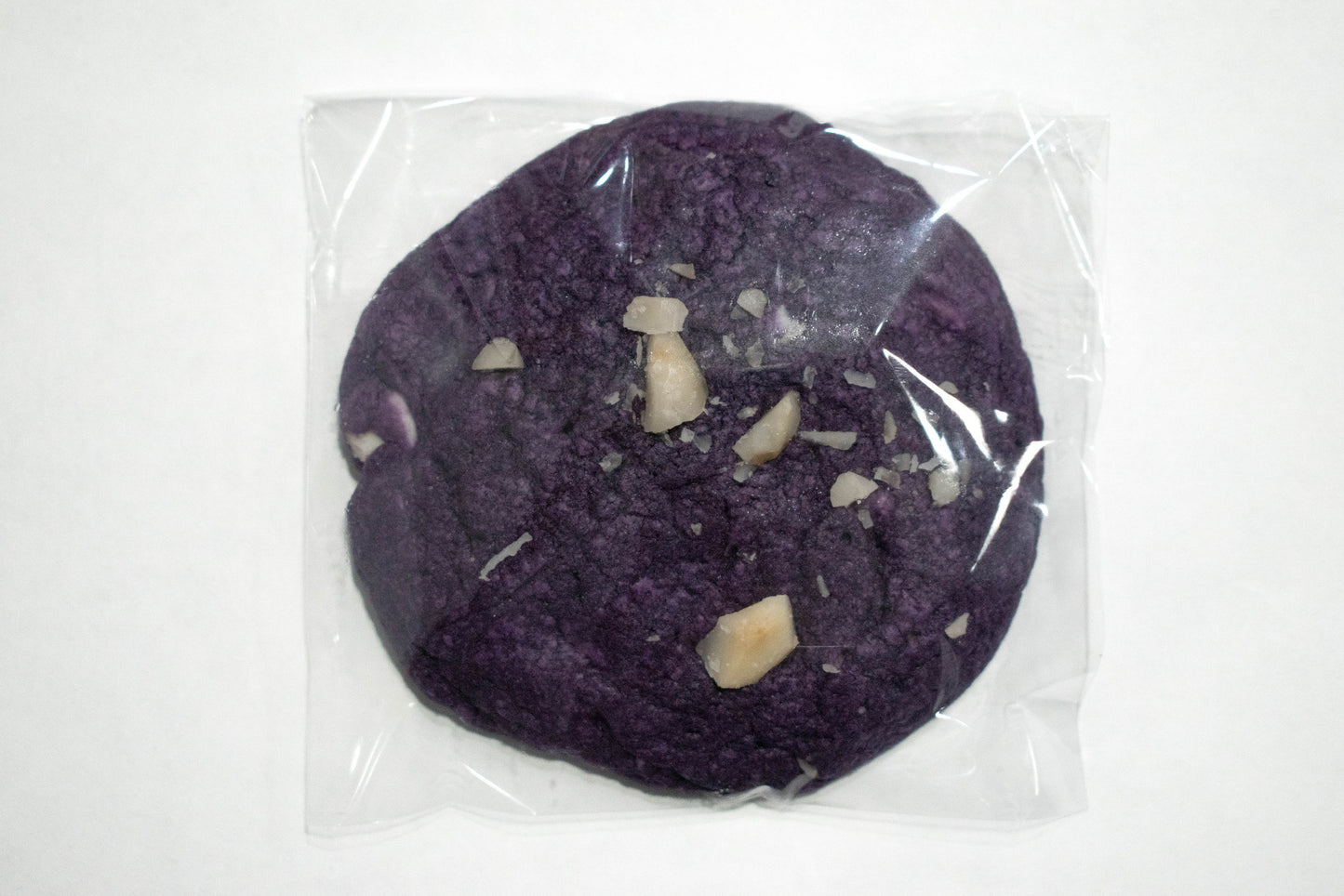Ube White Chocolate Chip Macadamia Cookie