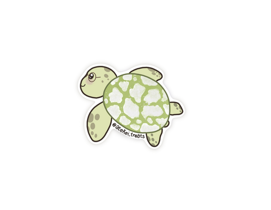 Pandan Crinkle Turtle Sticker