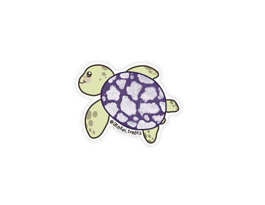 Ube Crinkle Turtle Sticker
